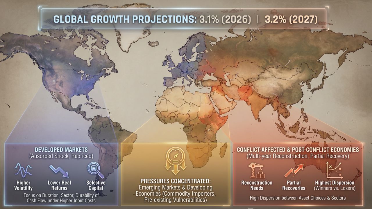 The post-conflict economic environment for capital is not the same as the pre-conflict environment.